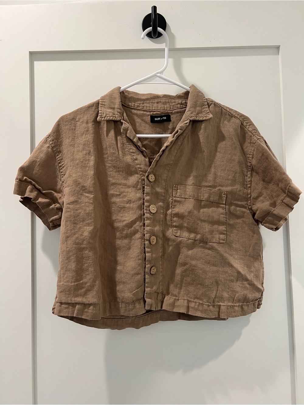 Cropped Linen Button Down